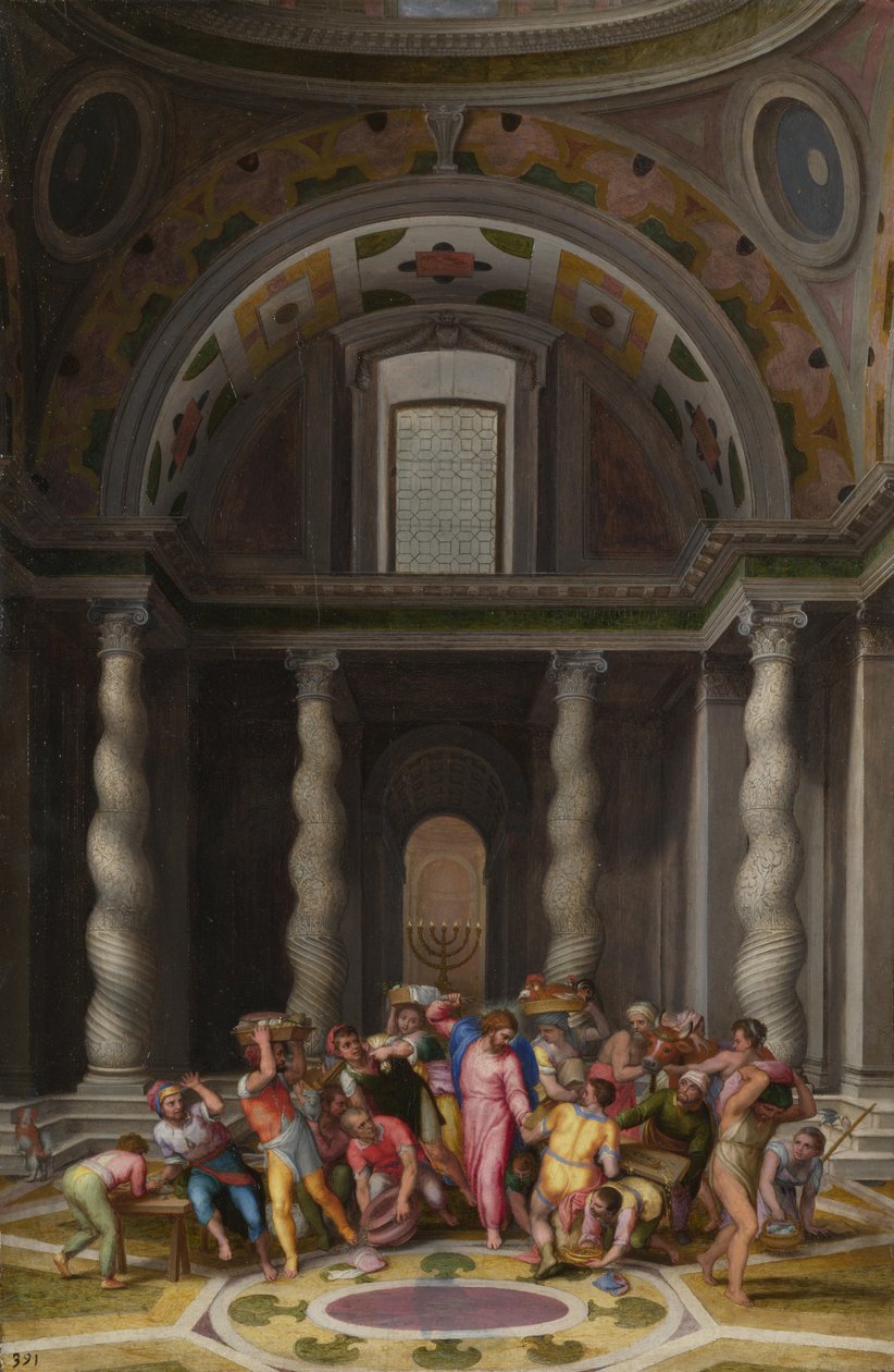 A templom megtisztítása, 1550 után alkotó: Marcello Venusti