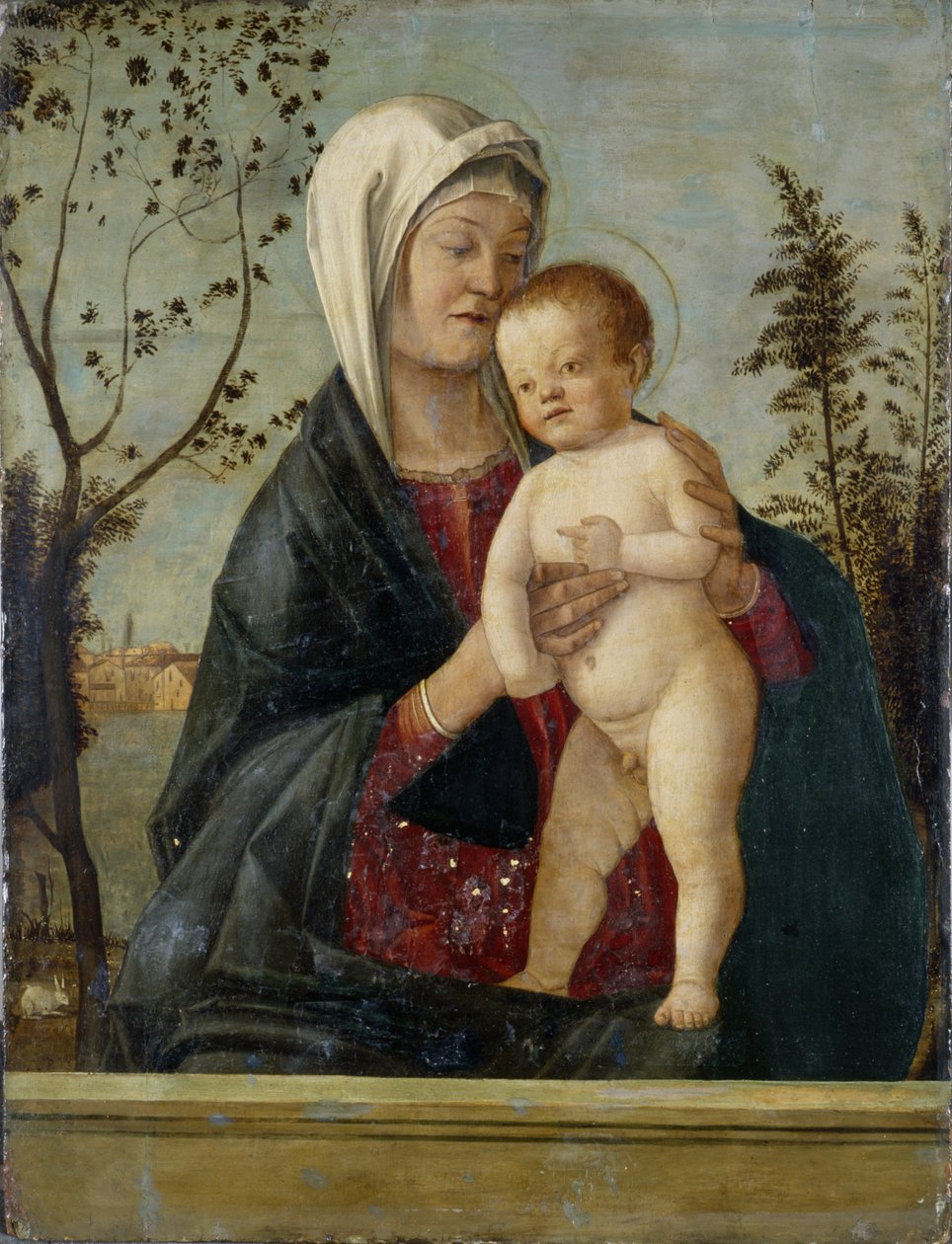 Madonna és gyermeke, 1510 körül (tempera nyárfán) alkotó: Marco Basaiti