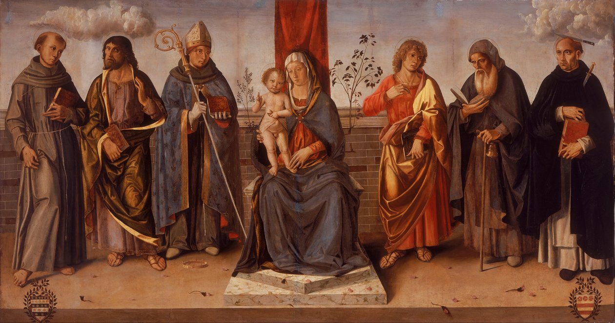 Szűz és gyermek a szentekkel alkotó: Marco Palmezzano