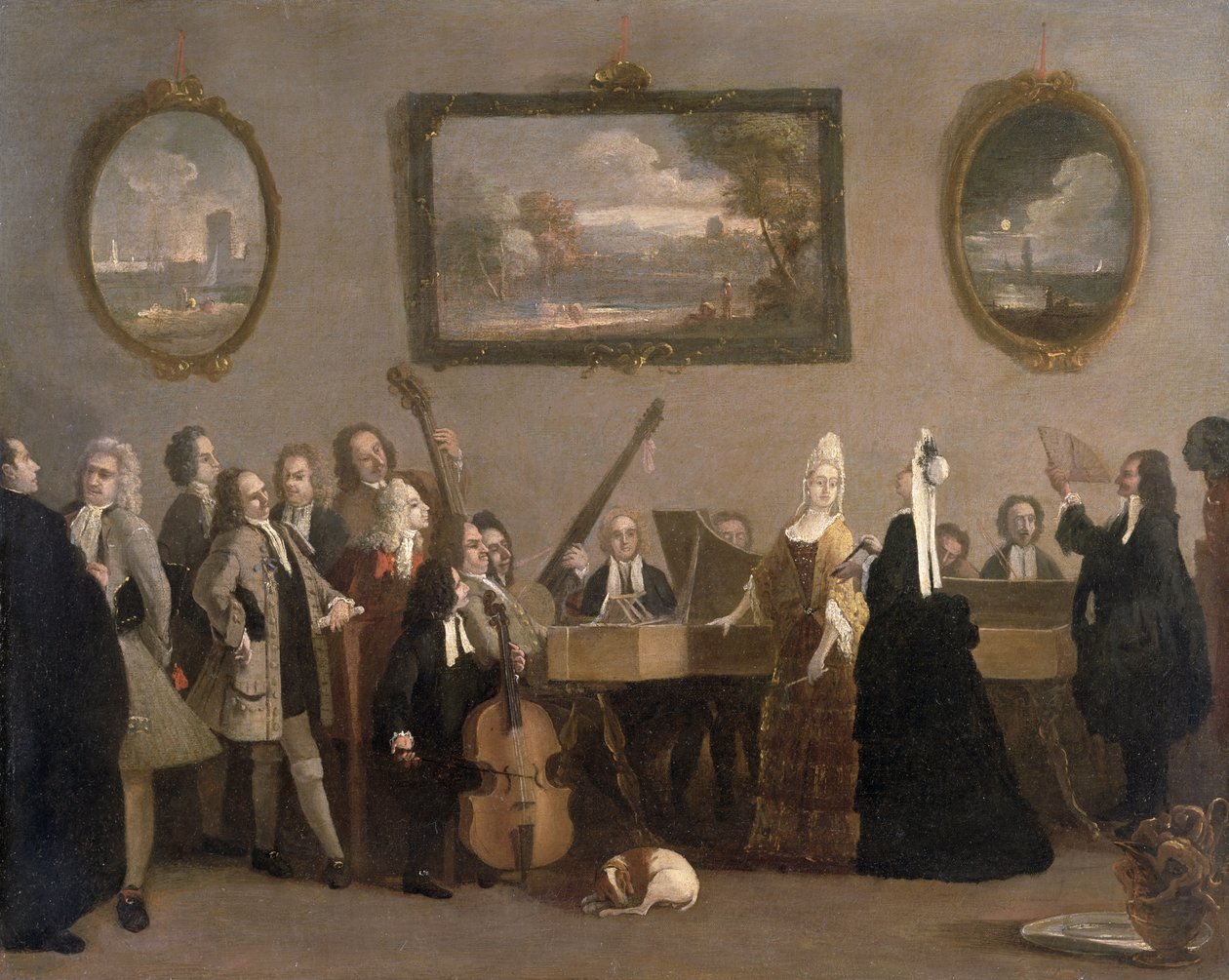 Opera próbája, 1709 körül alkotó: Marco Ricci