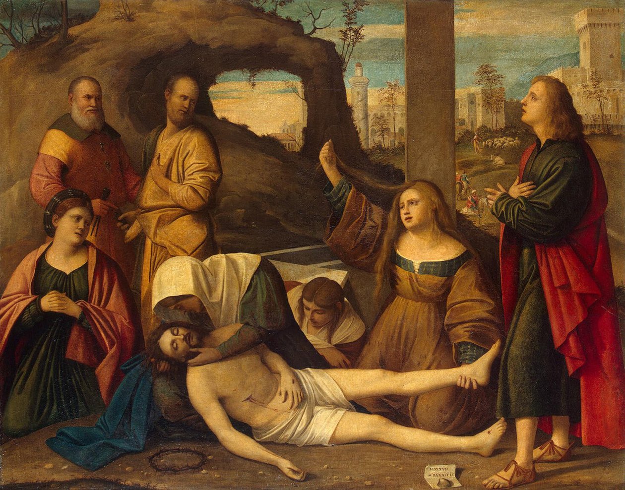 Siralom Krisztus felett, 1527 alkotó: Marco Basaiti