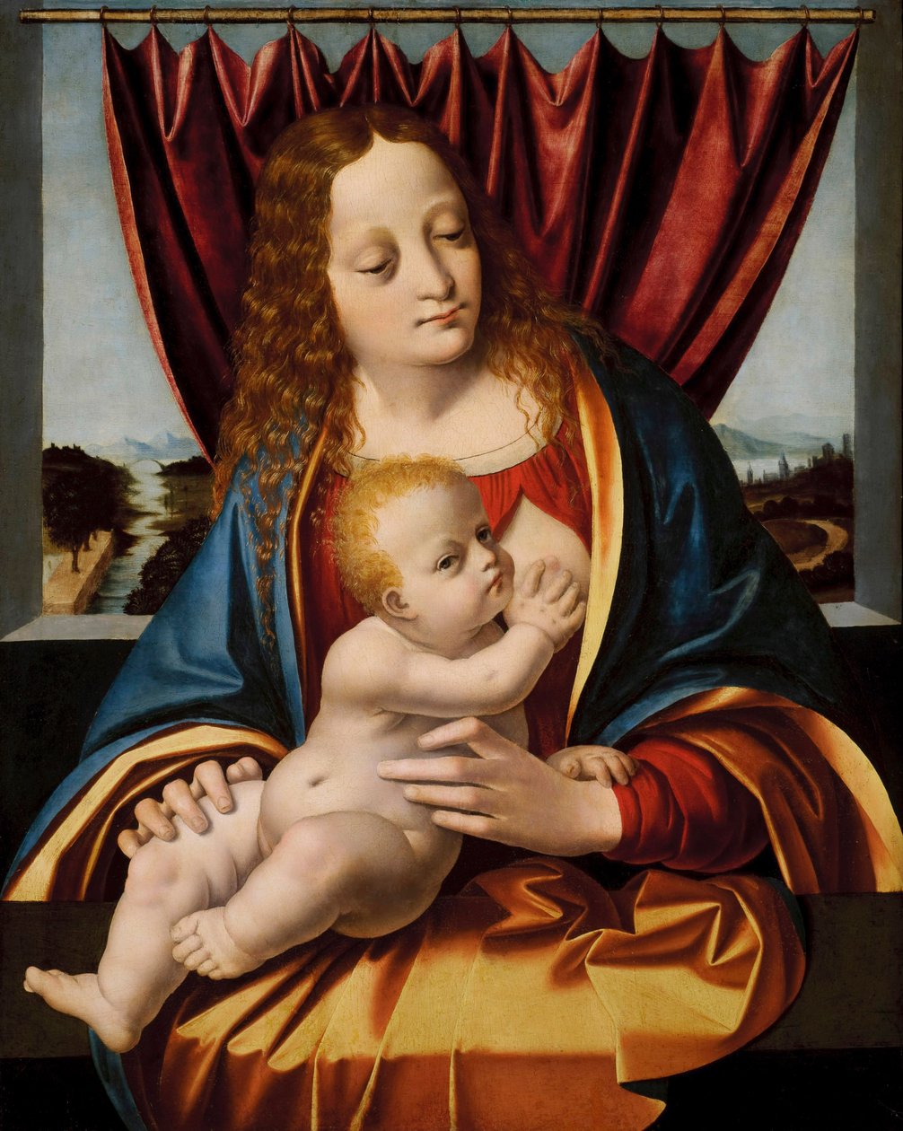 Madonna és gyermeke alkotó: Marco d Oggiono