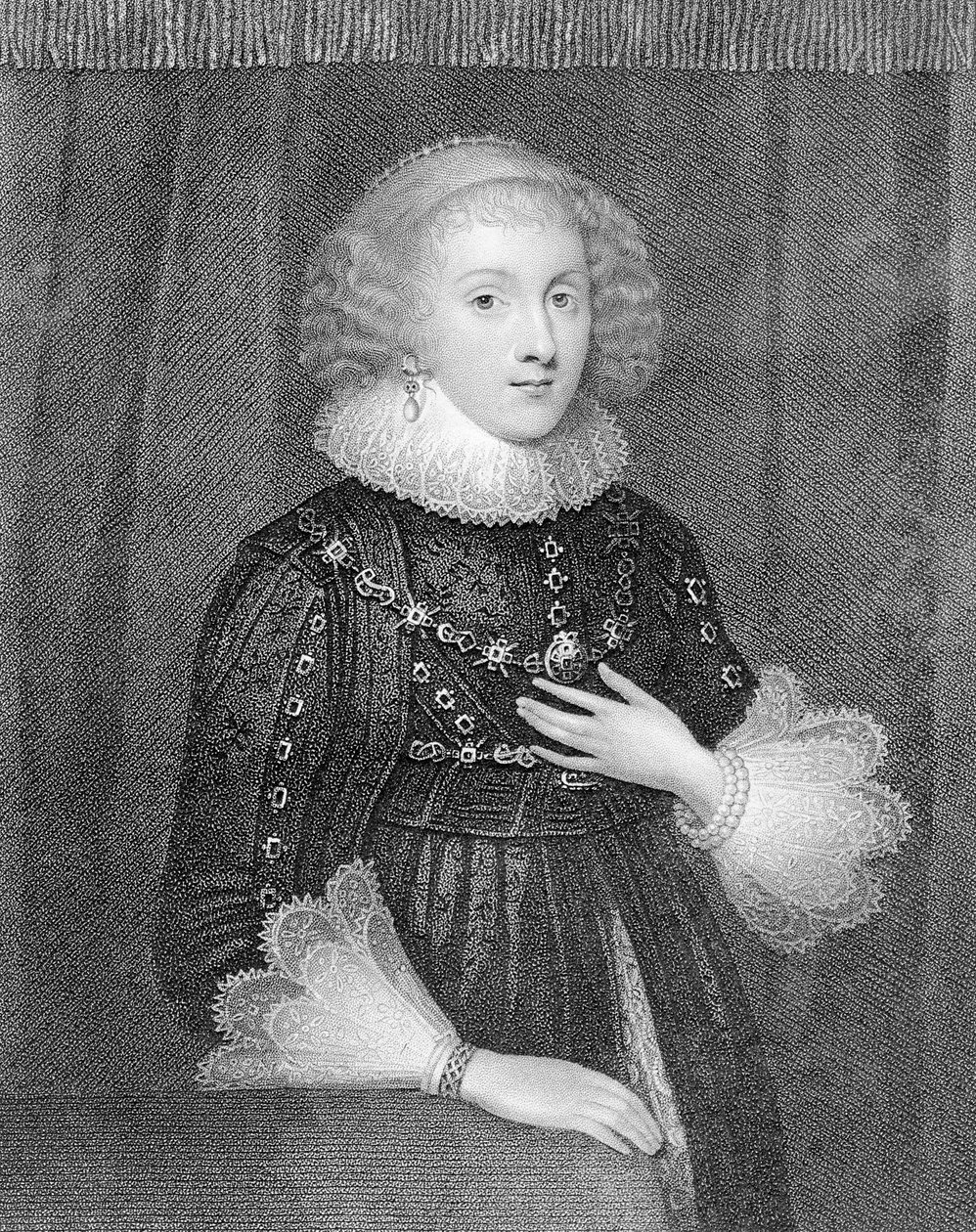 Mary Sidney, Pembroke grófnője, W.J.Fry metszetét alkotó: Marcus Garret Gheeraerts the Younger