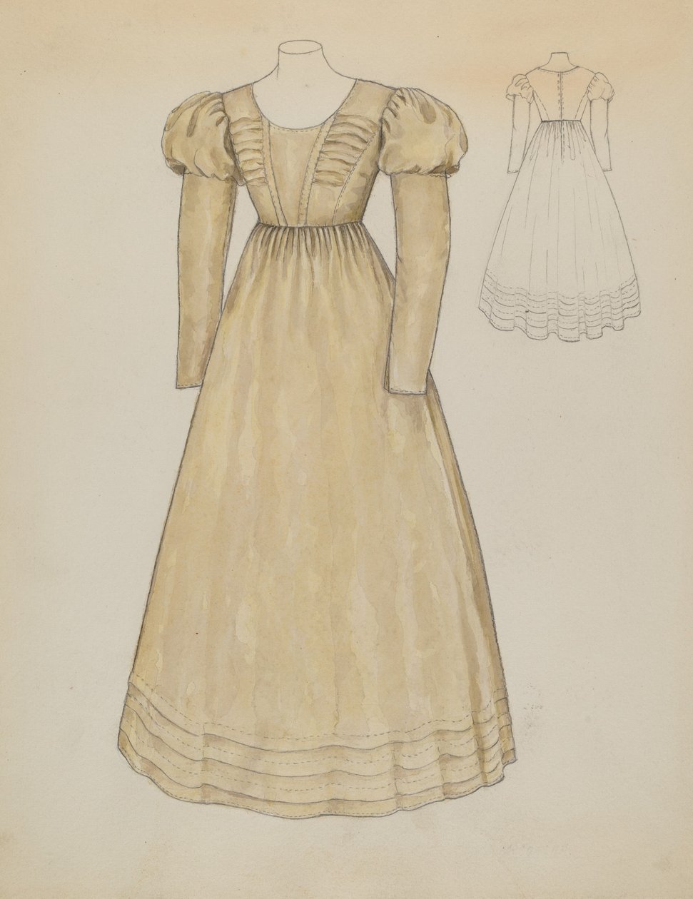 Quaker ruha, c. 1936. alkotó: Margaret Concha