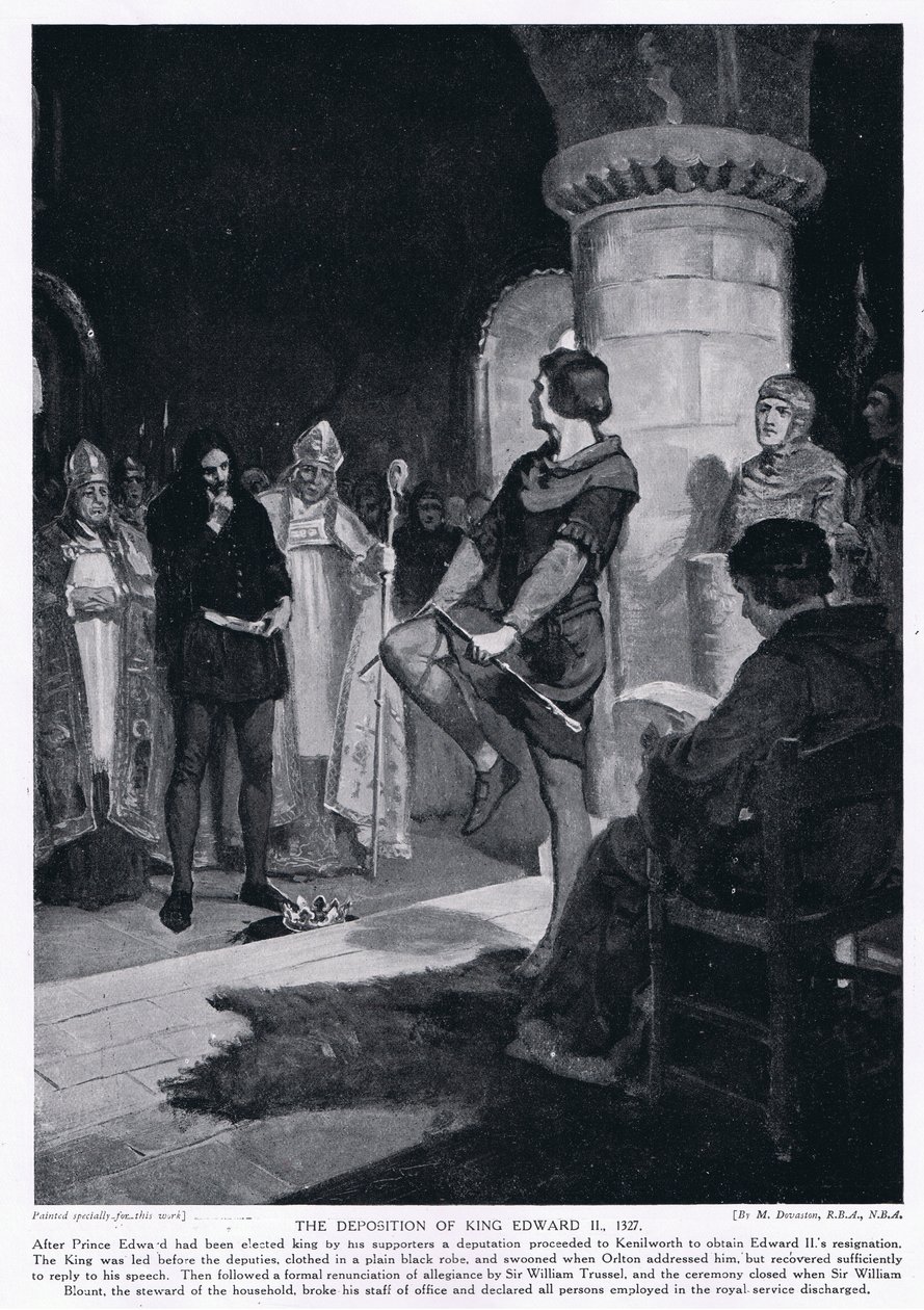 II. Edvrád király trónfosztása Kr. u. 1327. alkotó: Margaret Dovaston