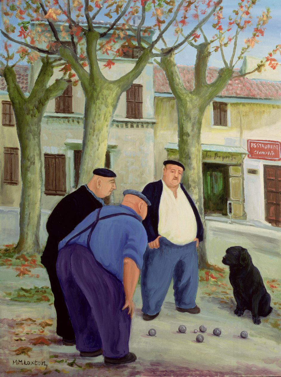 Boule Players (olaj, vászon) alkotó: Margaret Loxton
