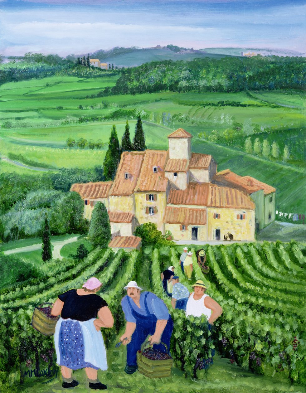 Castellina-in-Chianti (olaj, vászon) alkotó: Margaret Loxton