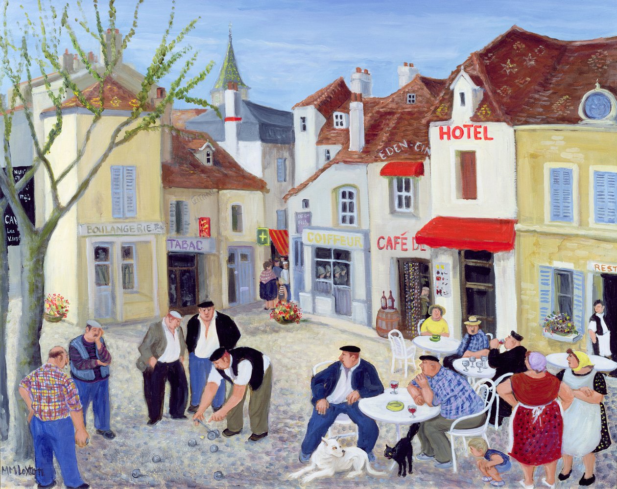 The Game, Burgundia (olaj, vászon) alkotó: Margaret Loxton