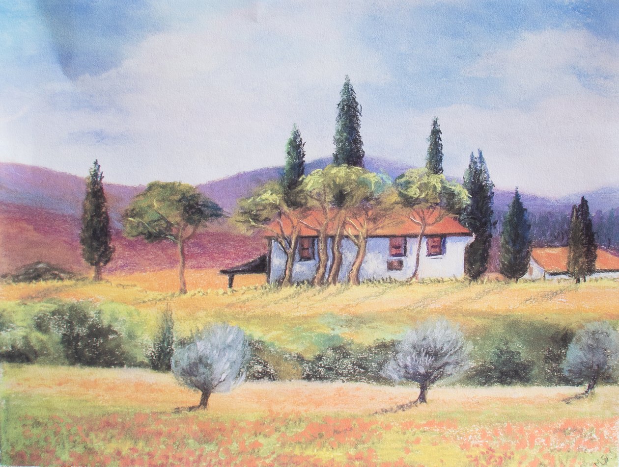 Út Sienába, 1999 (pasztell) alkotó: Margo Starkey