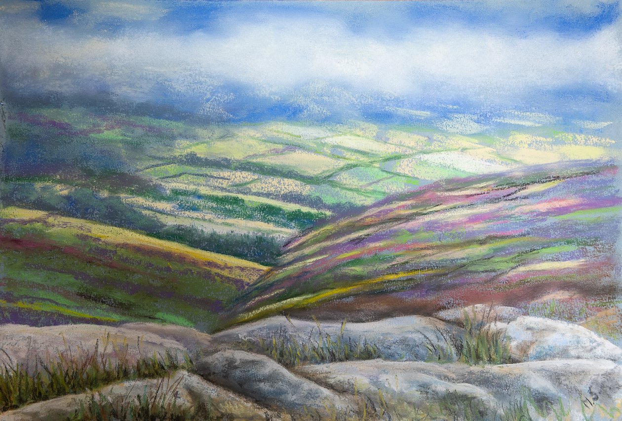 Misty Lake District, 2022 (pasztell) alkotó: Margo Starkey