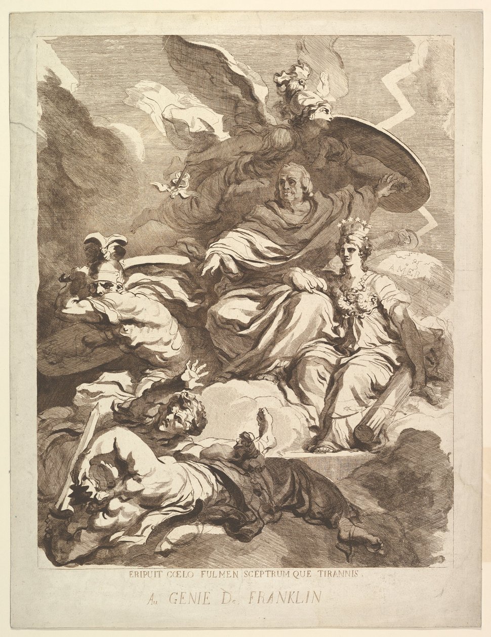 Franklin géniuszához, 1779. alkotó: Marguerite Gerard