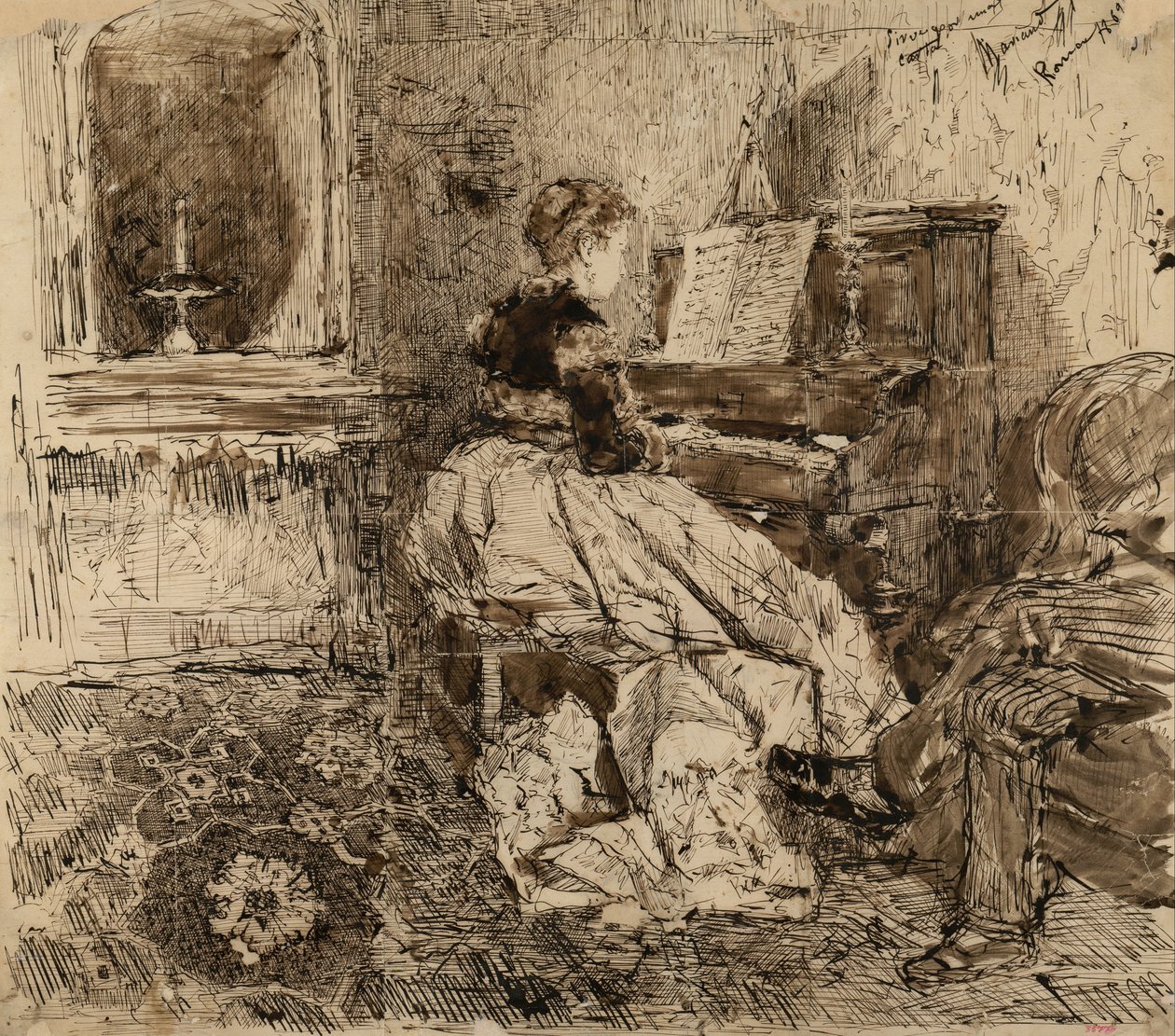 Cecilia de Madrazo Zongorázik alkotó: Marià Fortuny