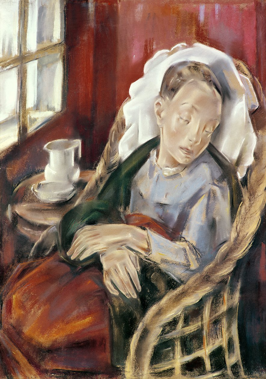 The Convalescent, 1930 (pasztell a kártyán) alkotó: Maria Blanchard