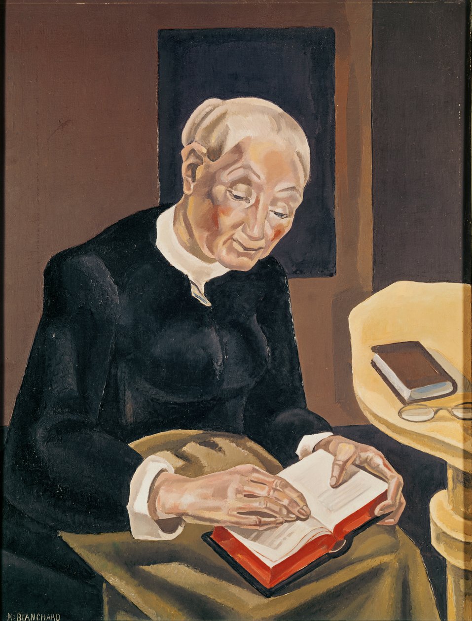 A fehér hajú olvasó alkotó: Maria Blanchard