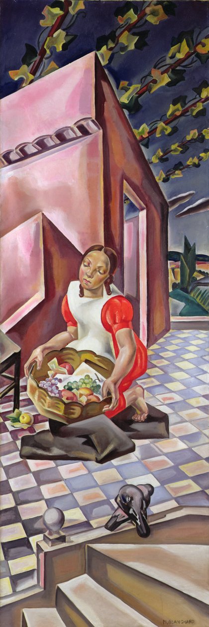Fiatal lány gyümölcskosárral, 1922 előtt alkotó: Maria Blanchard