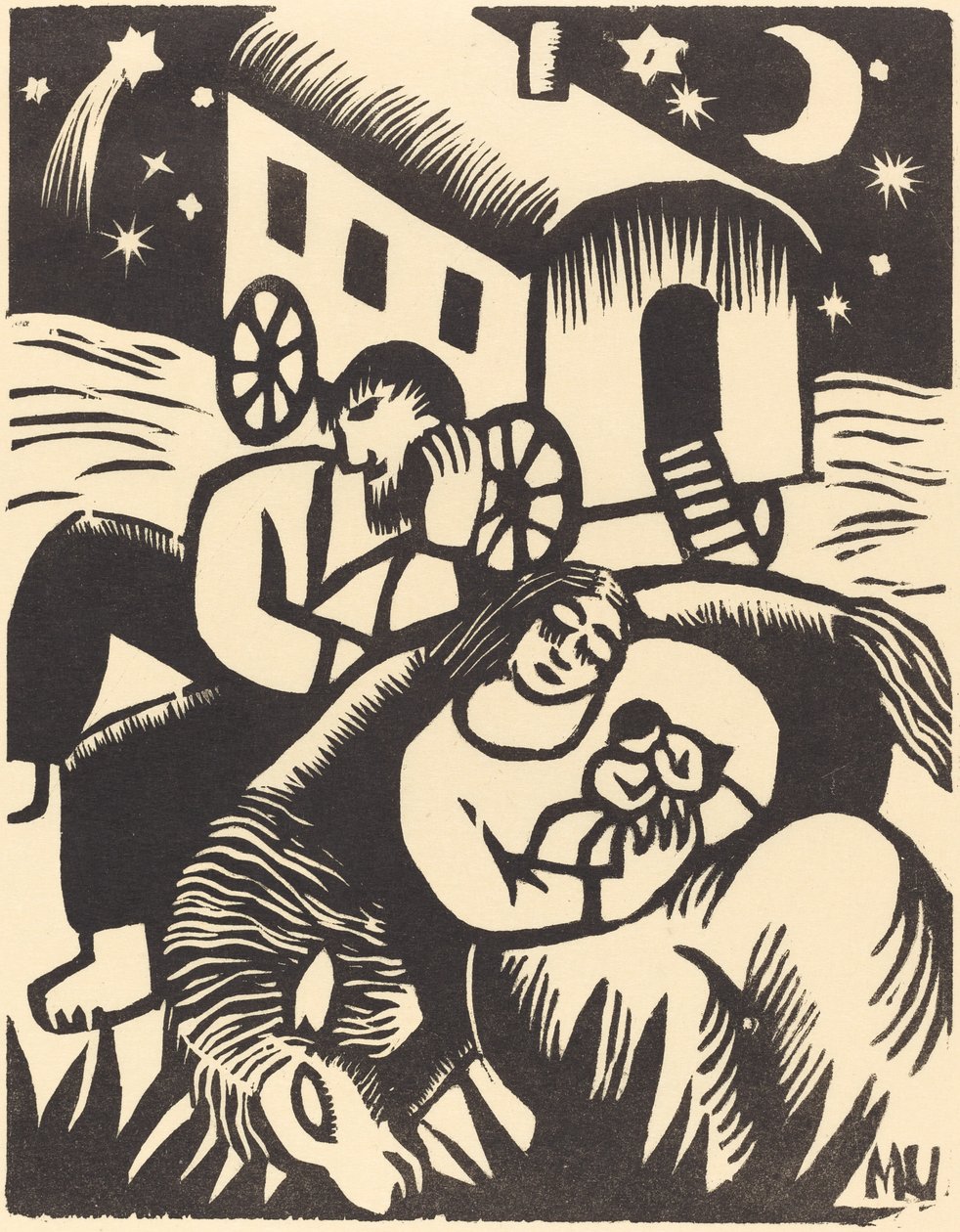 Pihenő cigányok, 1918. alkotó: Maria Uhden