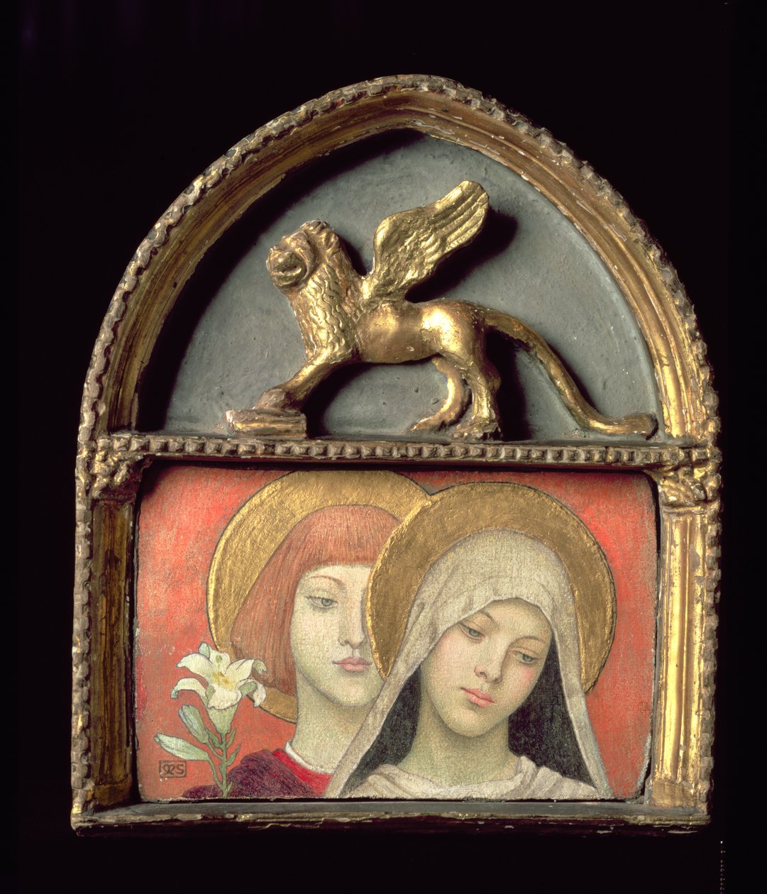Üdvözlégy Mária! 1891 körül (tempera és arany a panelen) alkotó: Marianne Stokes
