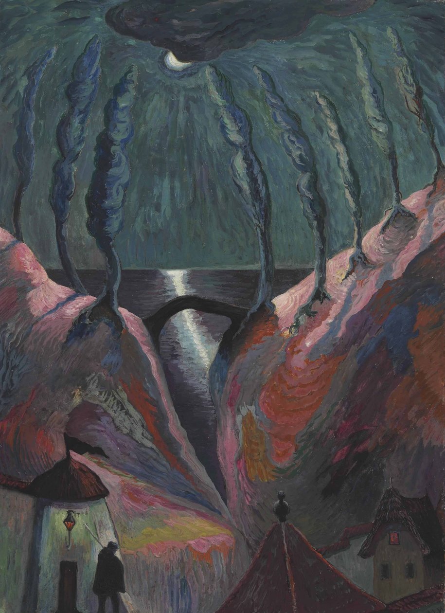 Fantasztikus éjszaka, 1917. alkotó: Marianne von Werefkin