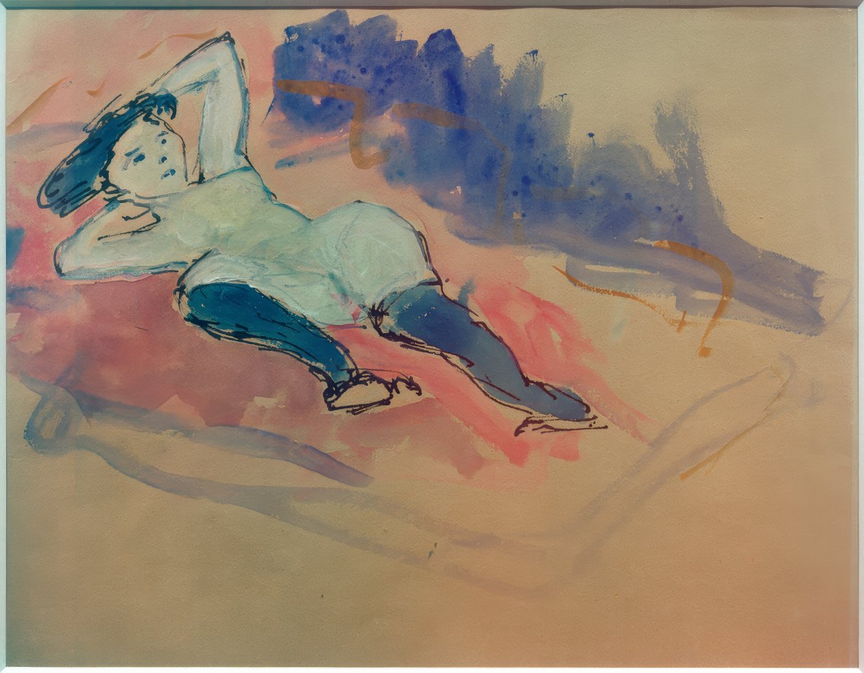 Helene kék harisnyával alkotó: Marianne von Werefkin