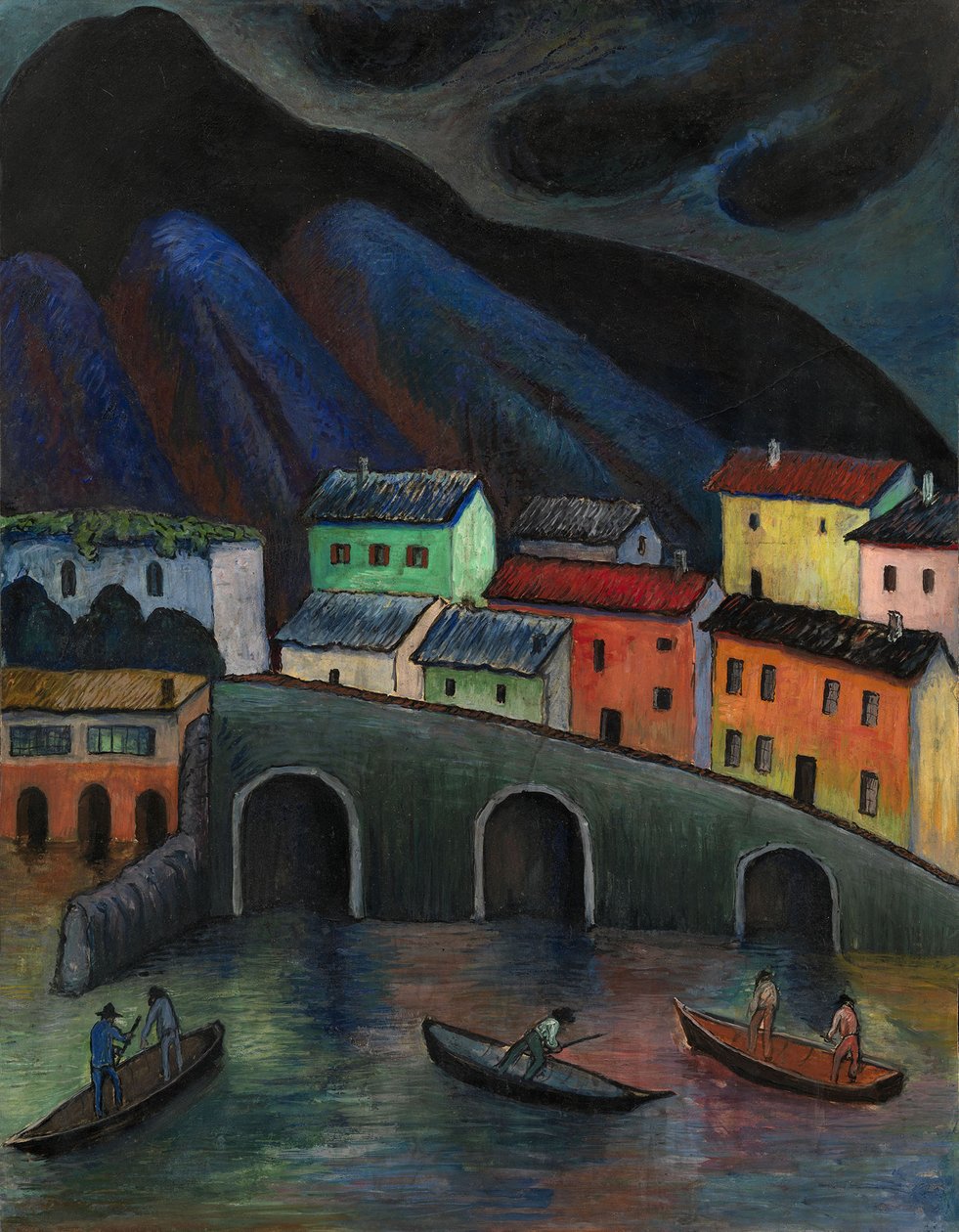 Éjszakai horgászat Asconában, 1920-1930 alkotó: Marianne von Werefkin