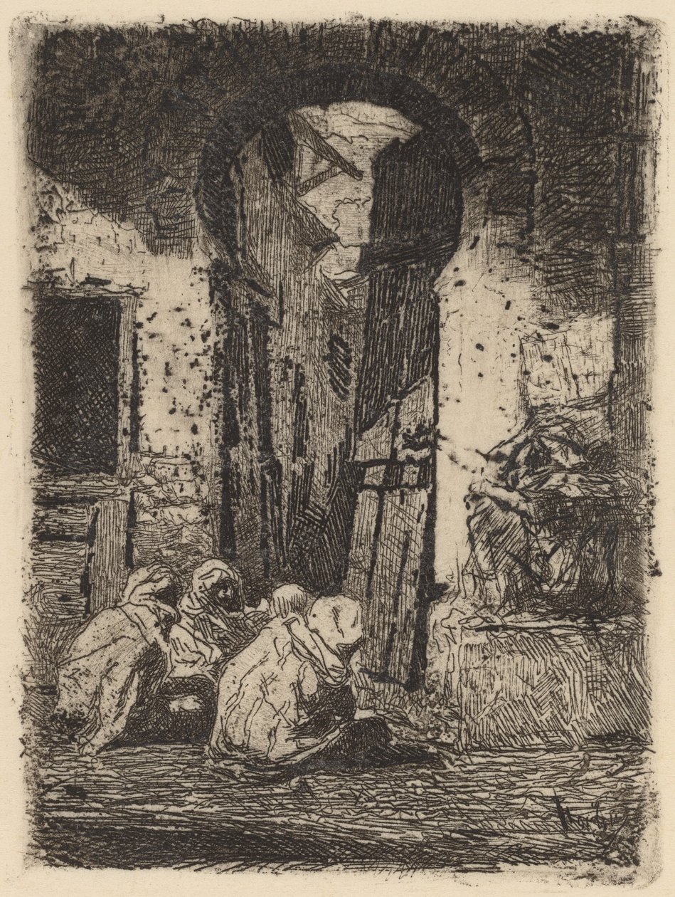 Tanger (ülő arabok) alkotó: Marià Fortuny