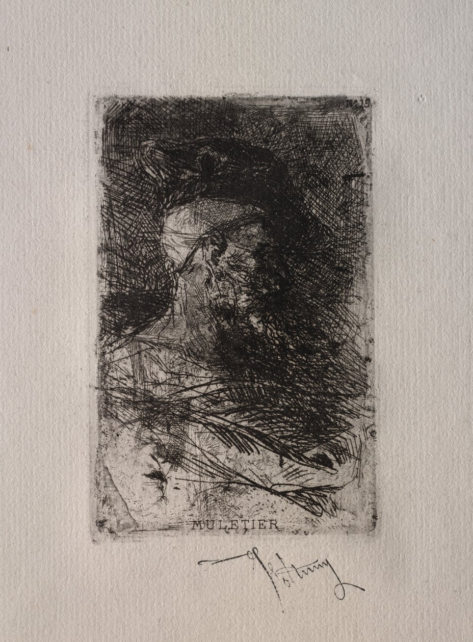 Muletier. alkotó: Mariano José María Bernardo Fortuny y Carbó