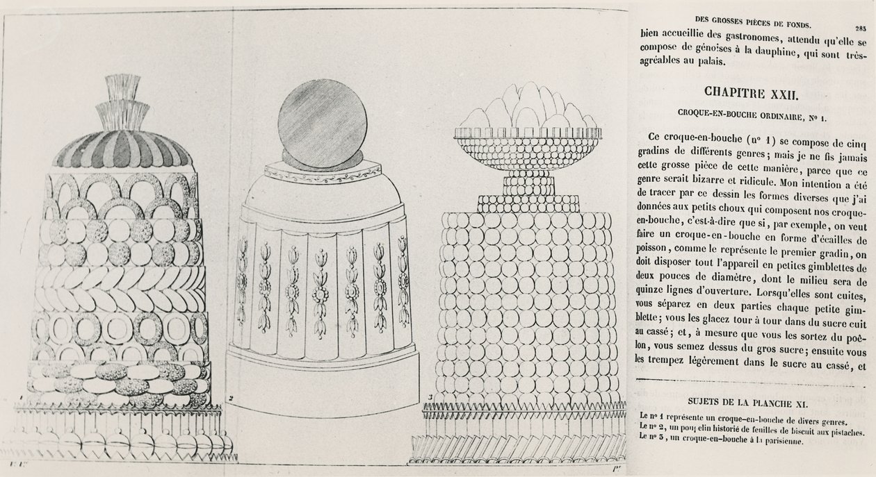 Croquembouche minták alkotó: Marie Antoine Careme