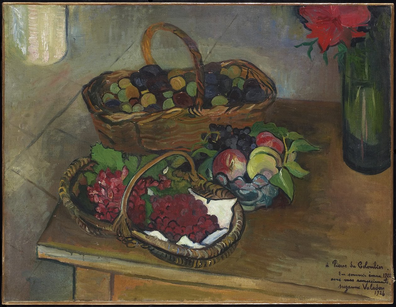 Csendélet: Gyümölcsök és virágok, 1926 alkotó: Marie Clementine (Suzanne) Valadon