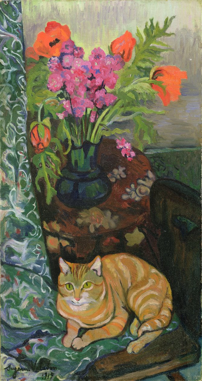 Csokor és egy macska, 1919 alkotó: Marie Clementine (Suzanne) Valadon