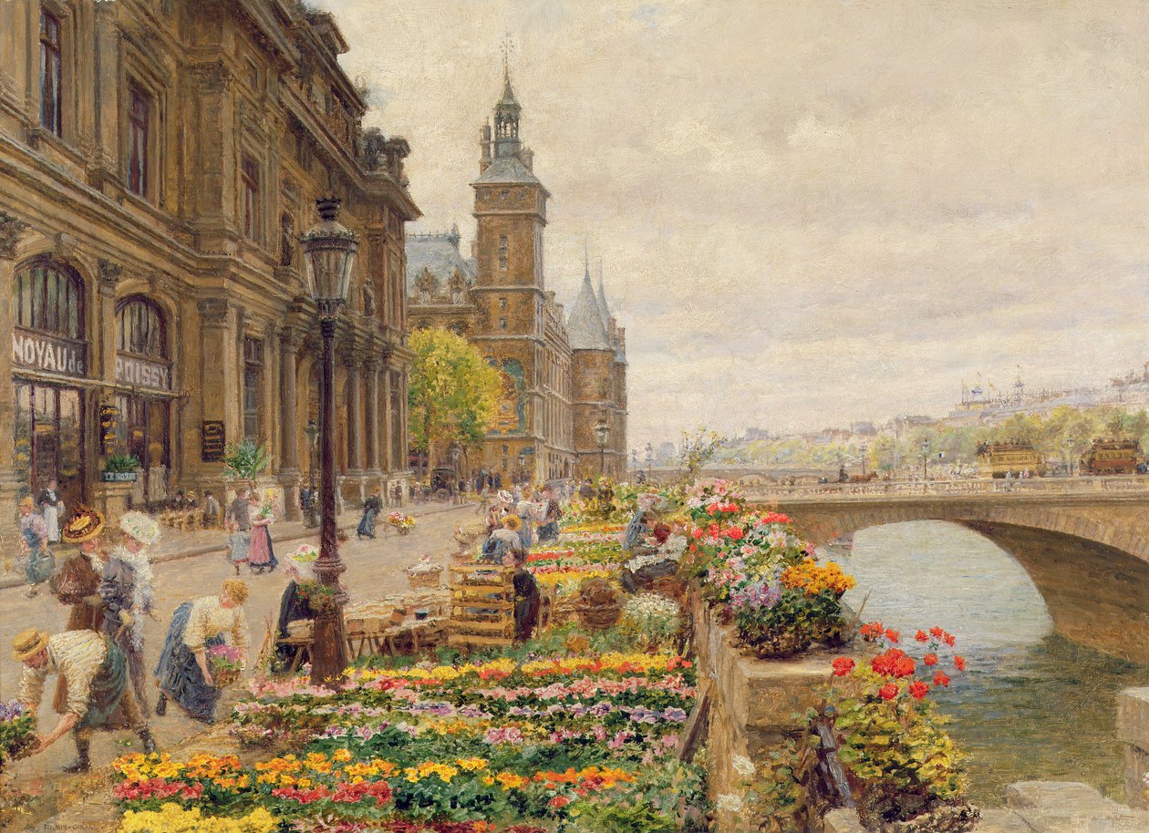 A párizsi virágpiac alkotó: Marie Francois Firmin Girard