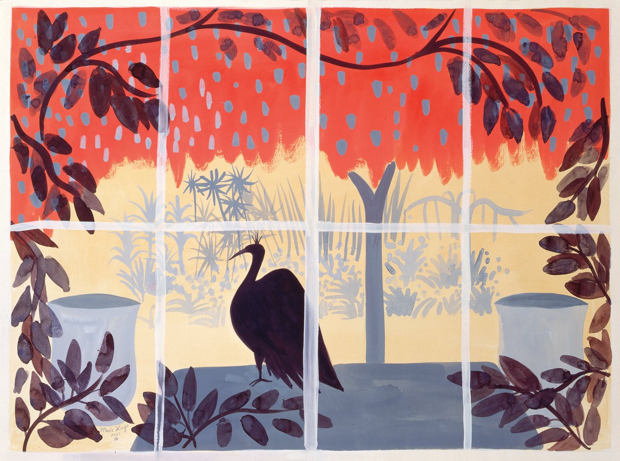 Páva az asztalon, 1985 alkotó: Marie Hugo