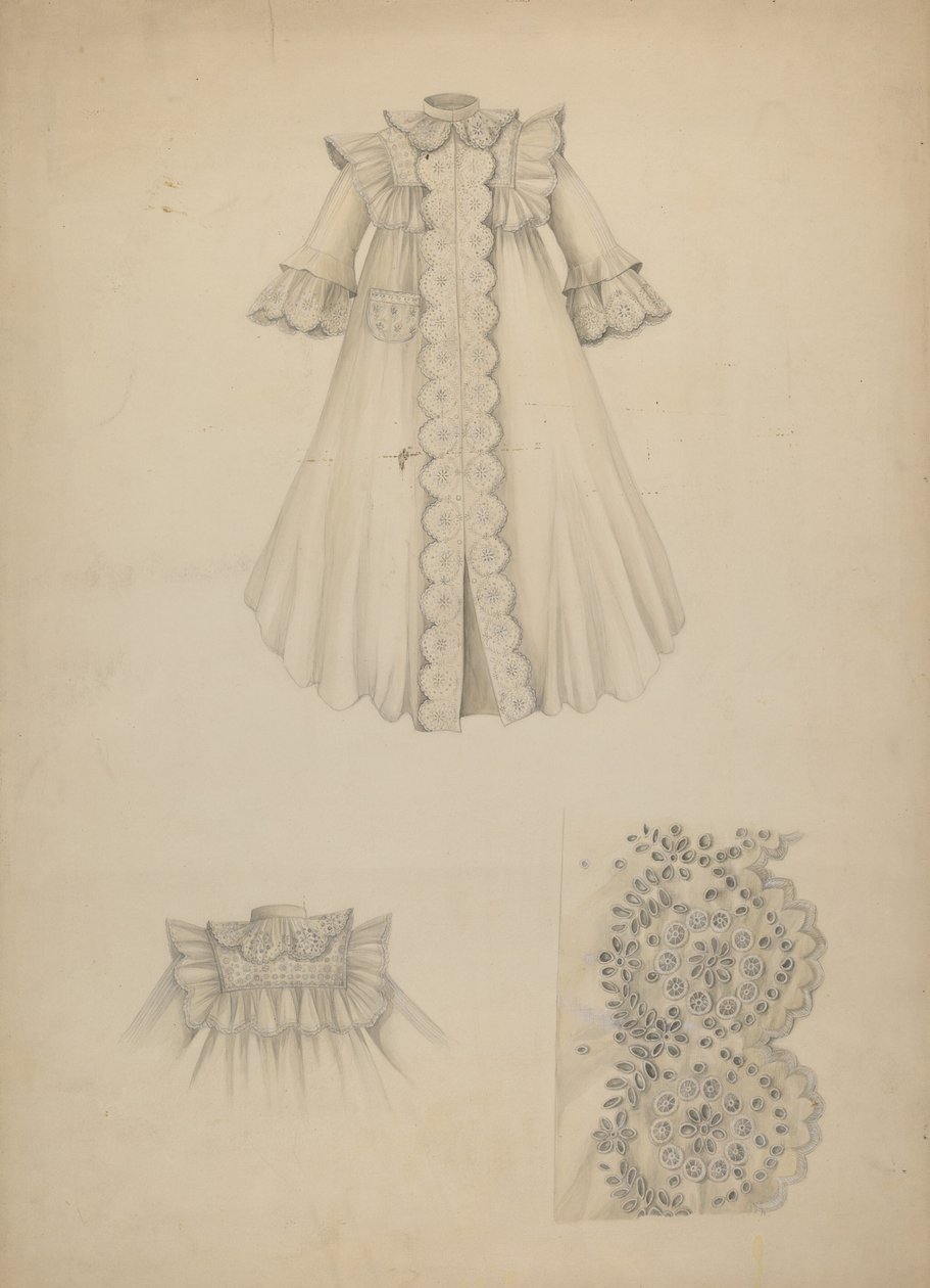 Hálóing, c. 1940. alkotó: Marie Alain