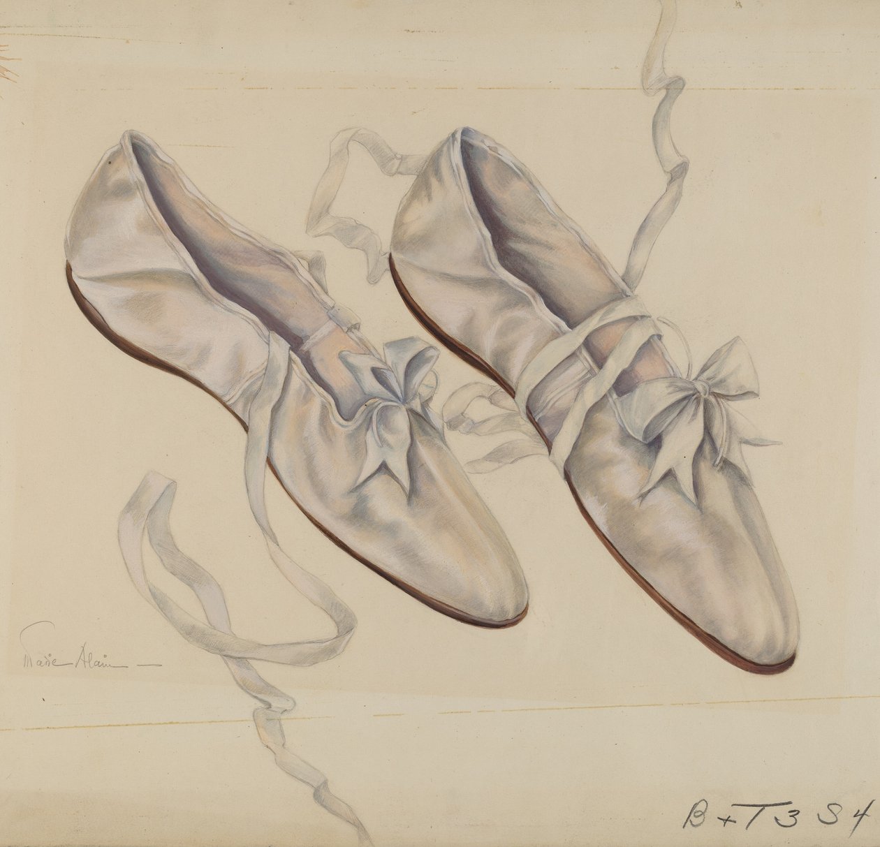 Sétáló papucs, c. 1936. alkotó: Marie Alain