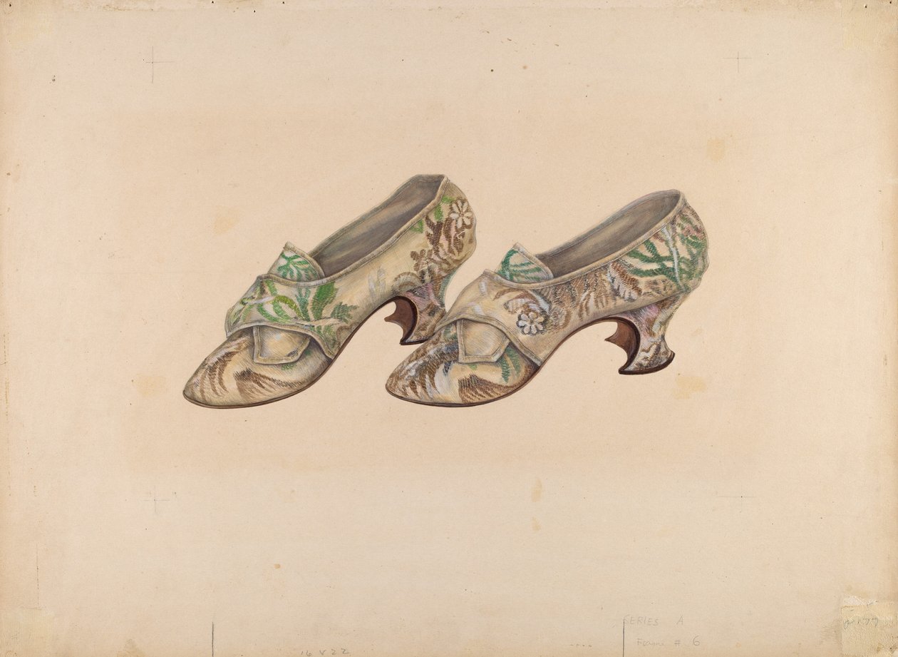 Női cipők, c. 1939. alkotó: Marie Alain