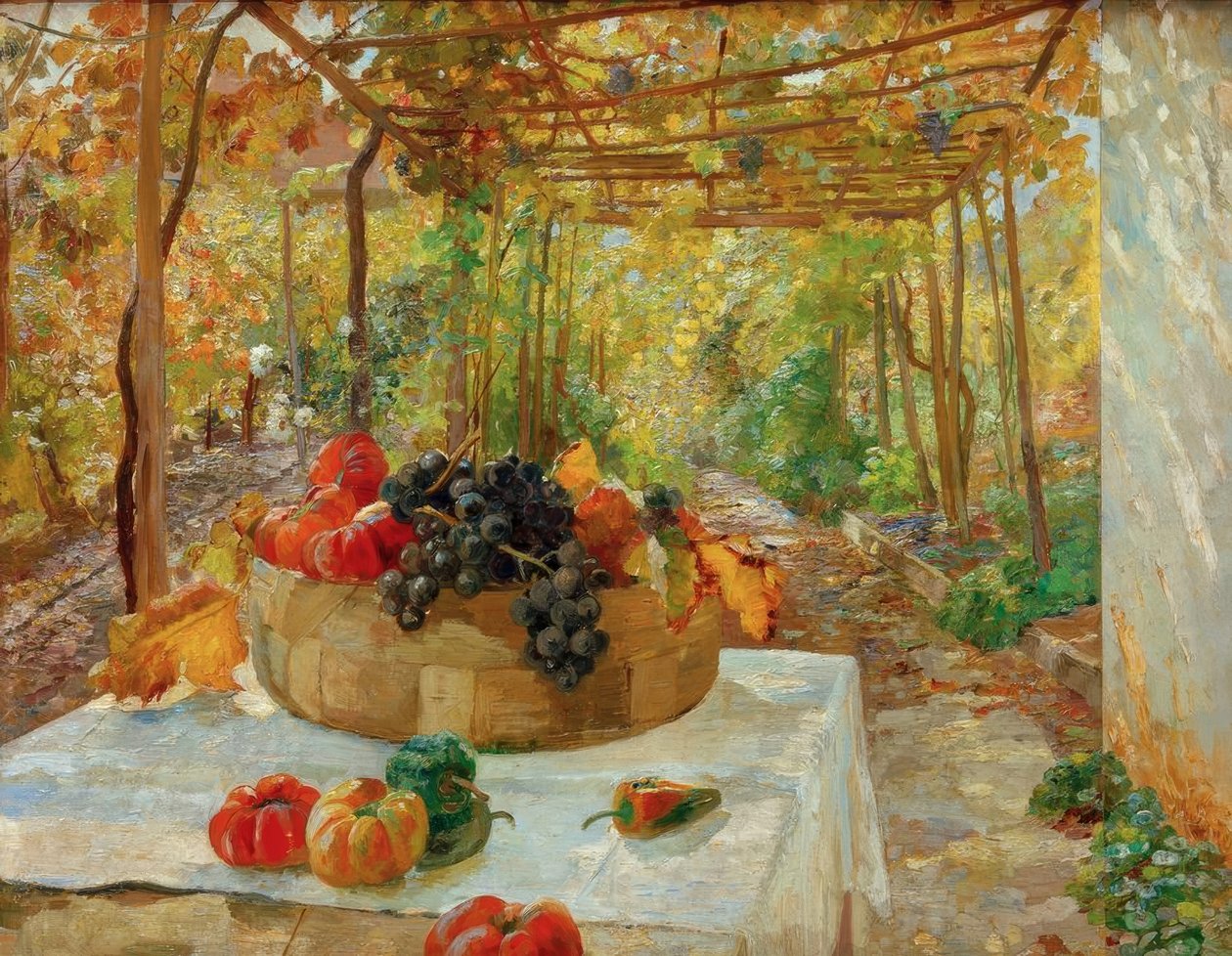 A pergolában alkotó: Marie Egner
