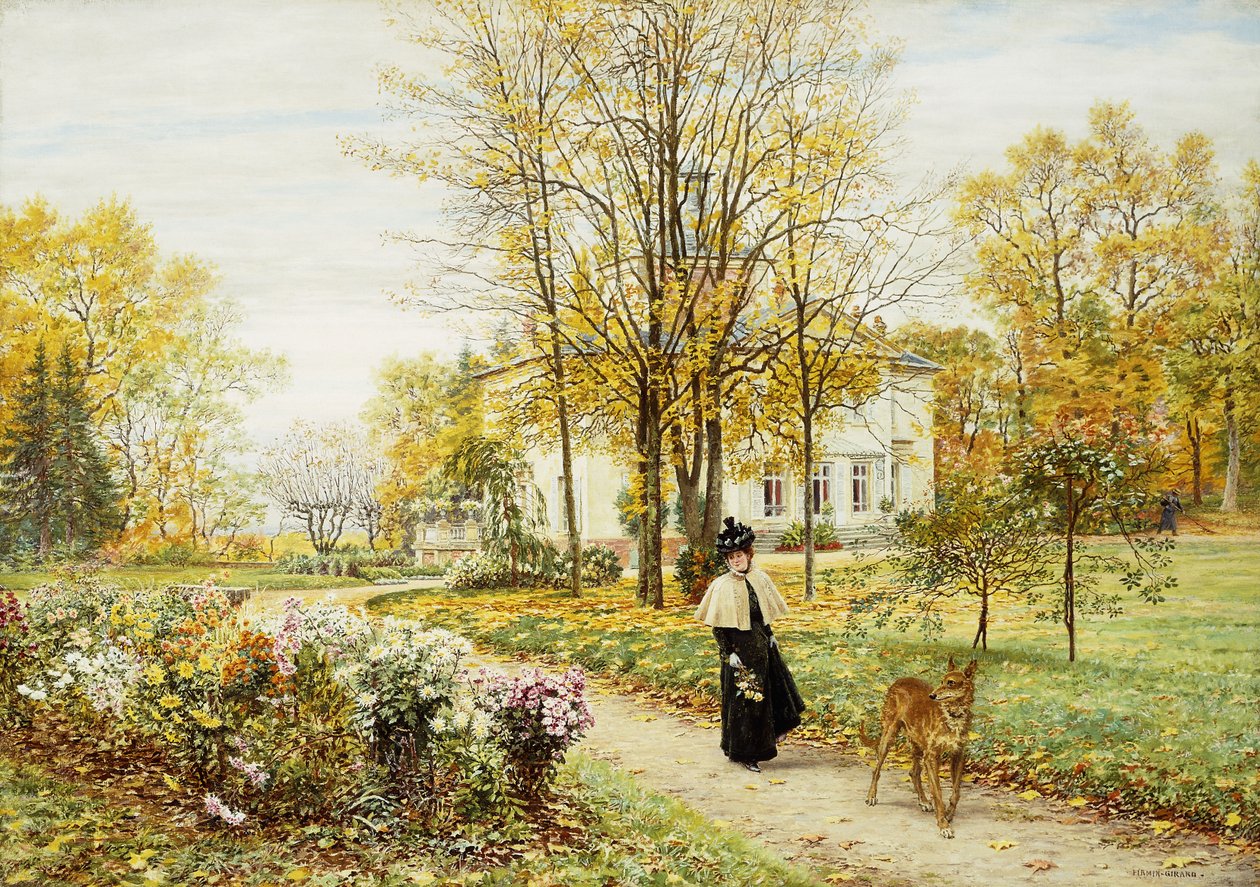 Sétány egy őszi napon, alkotó: Marie Francois Firmin Girard
