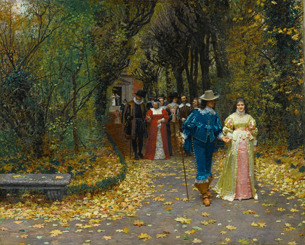 Franciául:  Les fiancés A jegyesek alkotó: Marie Francois Firmin Girard