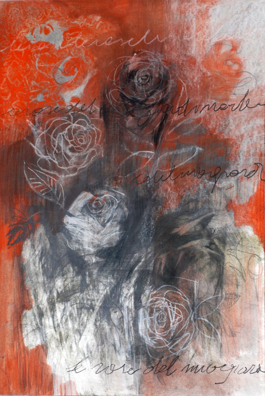 Redroses, 2023 (vegyes technika, papír) alkotó: Marina Falco