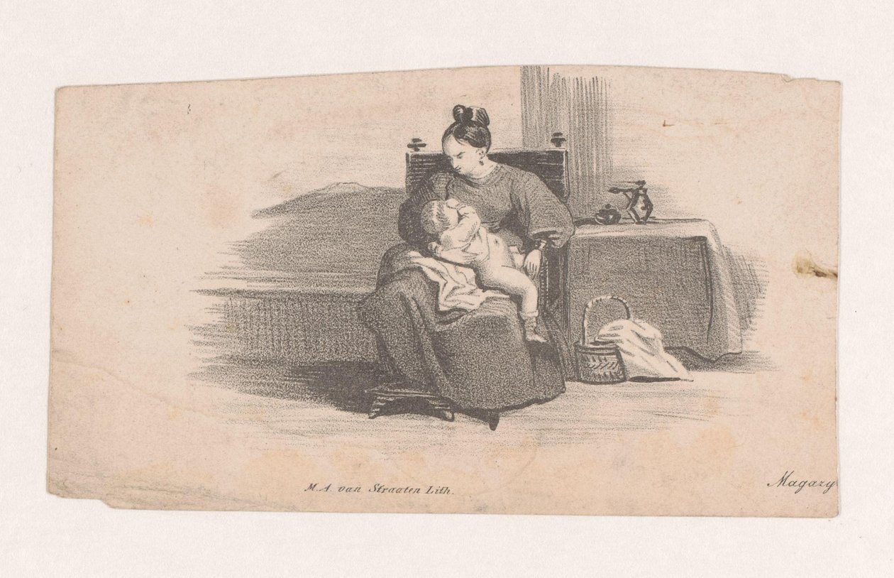 Anya gyermekével alkotó: Marinus Adrianus van Straten