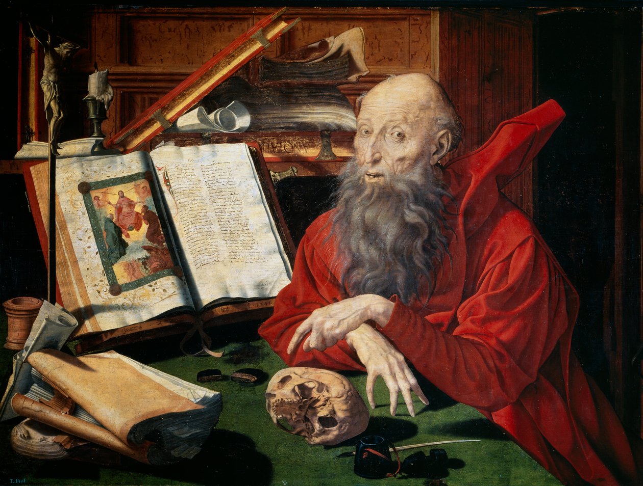 Szent Jeromos, 1547 alkotó: Marinus van Roejmerswaelen