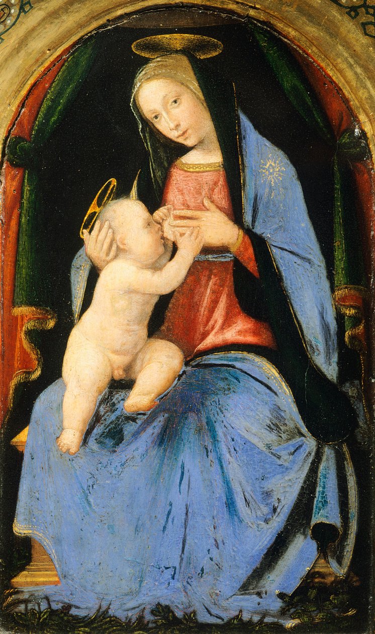 Madonna és gyermeke, Mariotto Albertinelli (1474-1515) alkotó: Mariotto Albertinelli