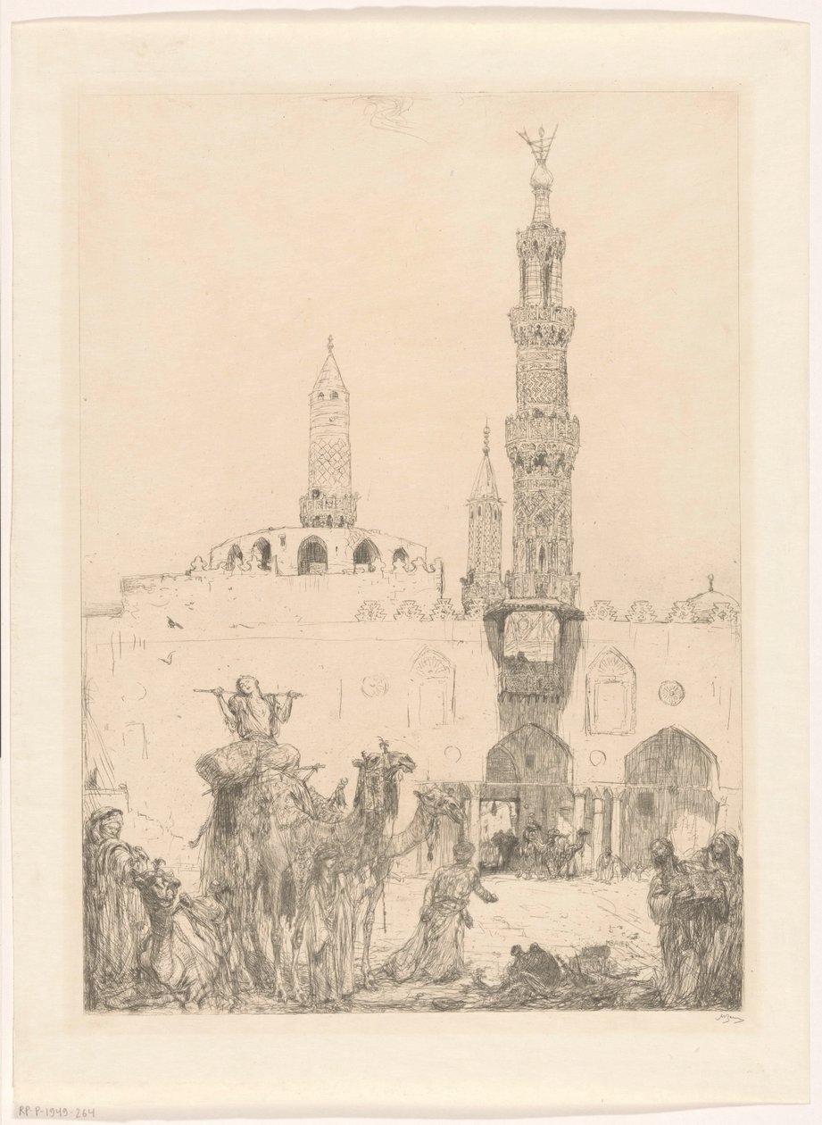 Al-Azhar mecset Kairóban alkotó: Marius Bauer (signed by artist)