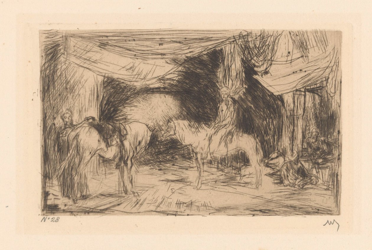 Bazár Szmirnában alkotó: Marius Bauer (signed by artist)