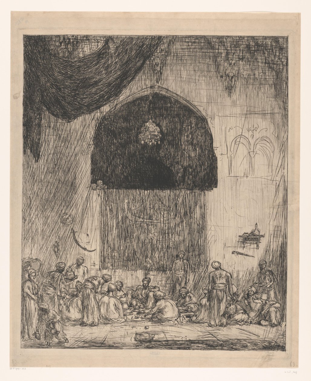 Keleti férfiak evése alkotó: Marius Bauer (signed by artist)