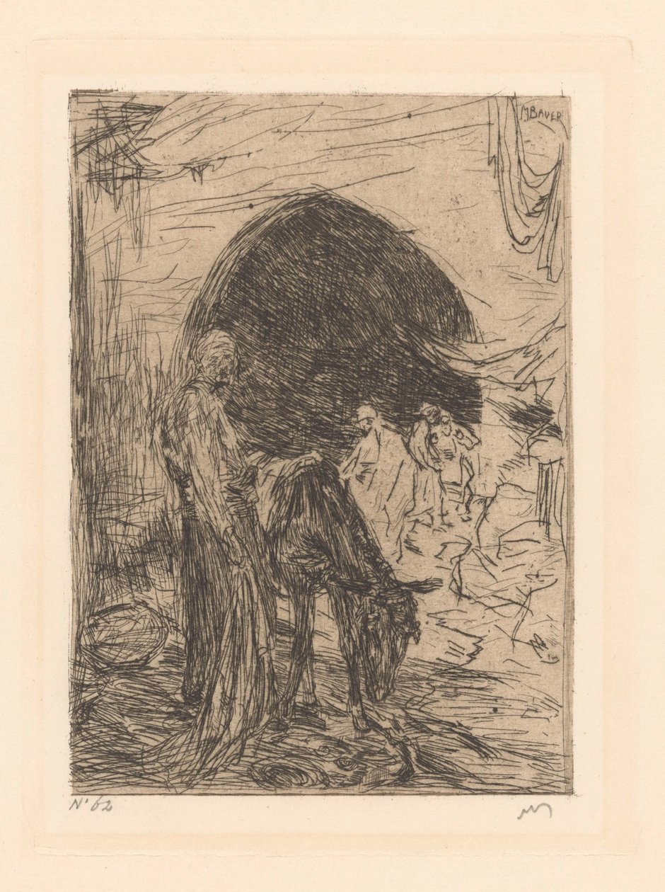 Szamárhajtó Konstantinápolyban alkotó: Marius Bauer (signed by artist)