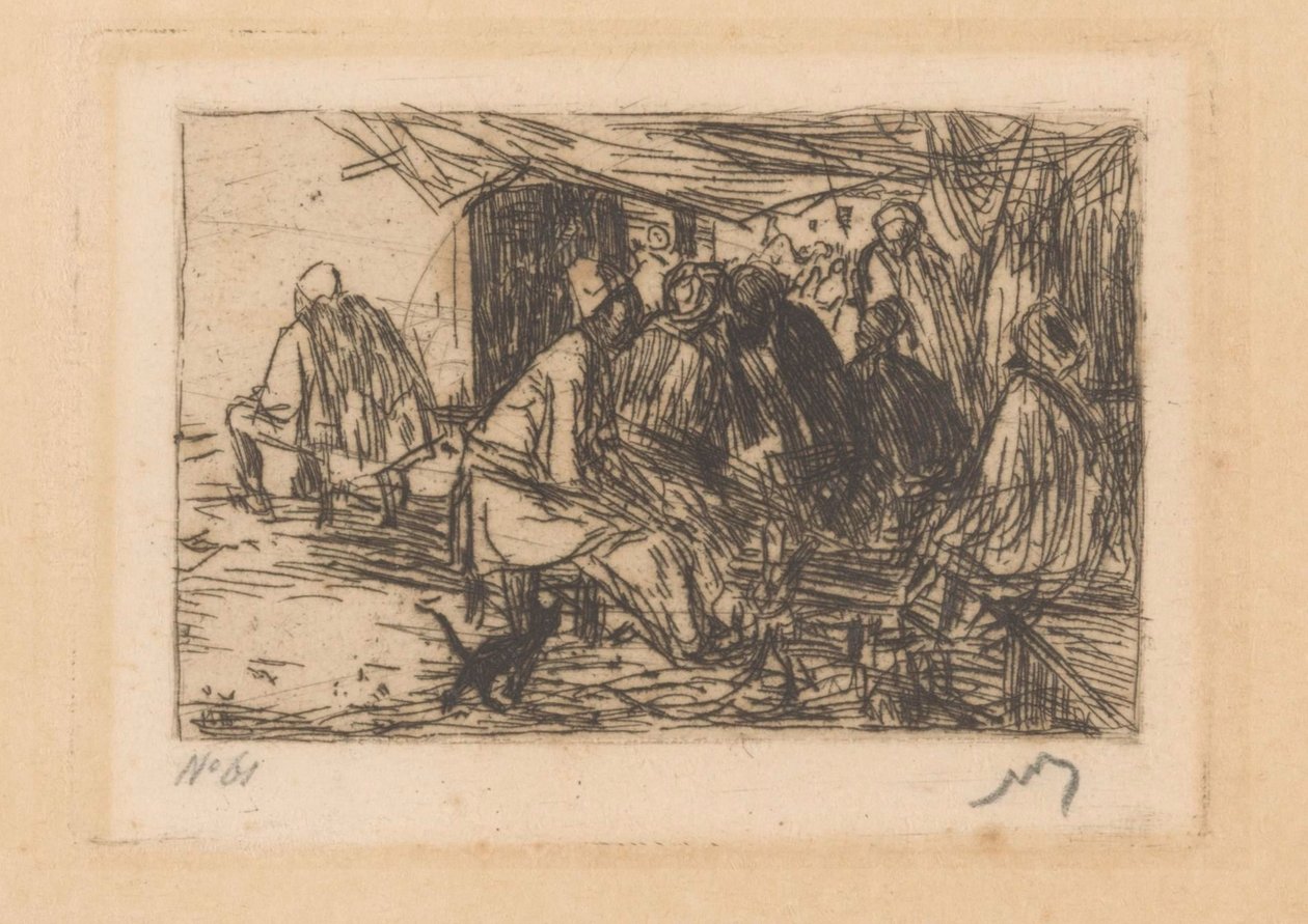 Kávéház Konstantinápolyban alkotó: Marius Bauer (signed by artist)