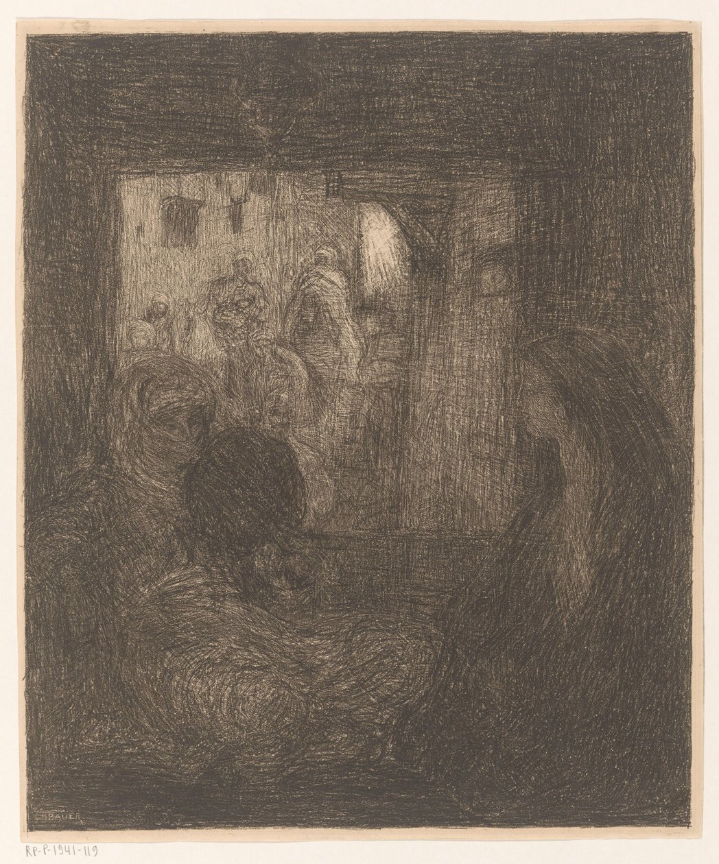 Két fátyolos nő alkotó: Marius Bauer