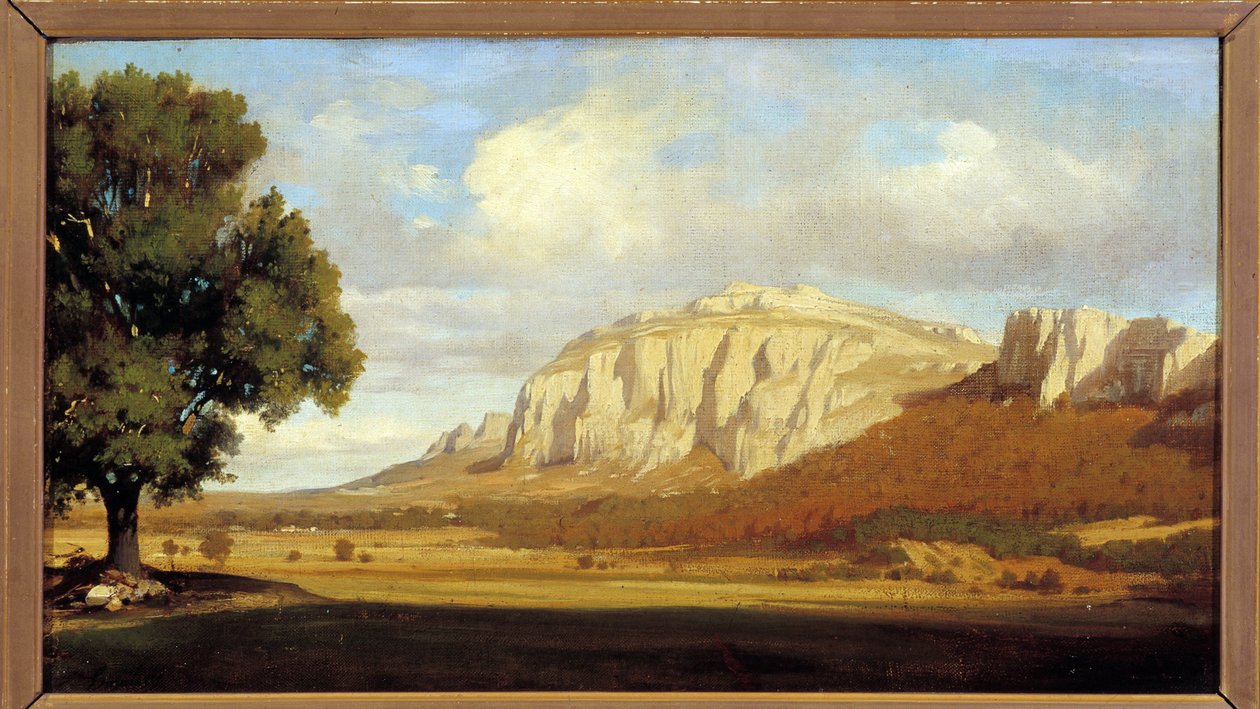 Kilátás a Sainte Baume-hegységre alkotó: Marius Engaliere