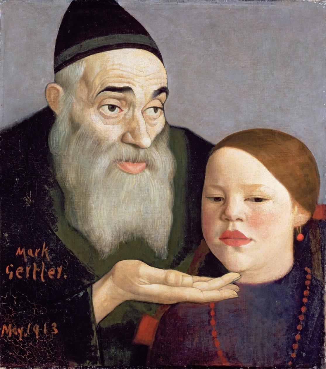 A rabbi és unokája, 1913 alkotó: Mark Gertler