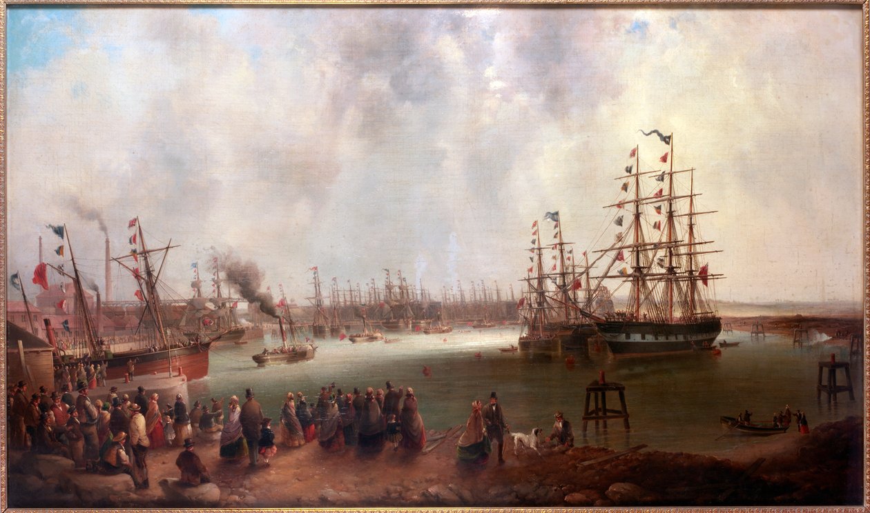 Tyne dokk megnyitása, 1859 alkotó: Mark Thompson